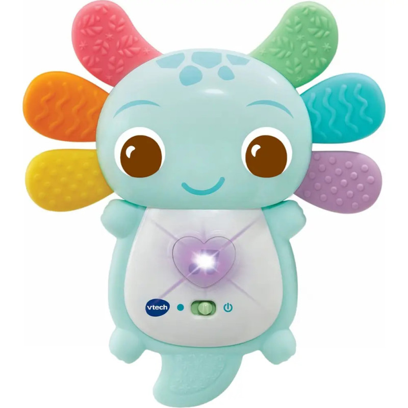 VTech Beißtierchen Axolotti blau – Interaktive Zahnhilfe mit Licht & Sound ab 3 Monaten