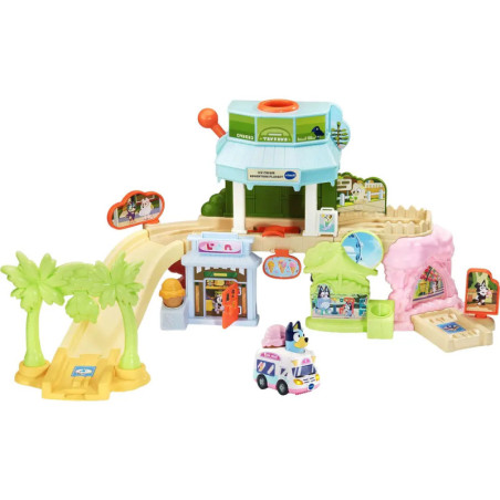 VTech Tut Tut Baby Flitzer Blueys Eisdiele – interaktives Spielset mit Rutsche & Sortierspiel