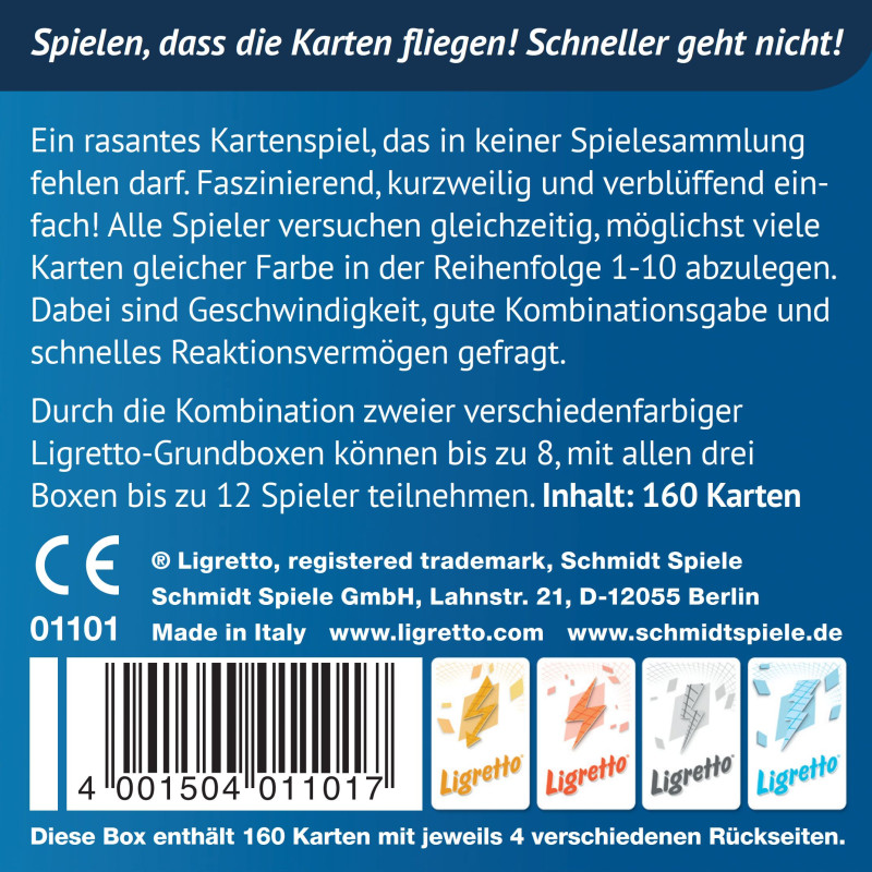 Ligretto blau Kartenspiel – Das schnelle Spiel für die ganze Familie