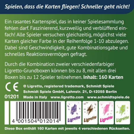 Schmidt Spiele Ligretto Grün - Das schnelle Kartenspiel für die ganze Familie