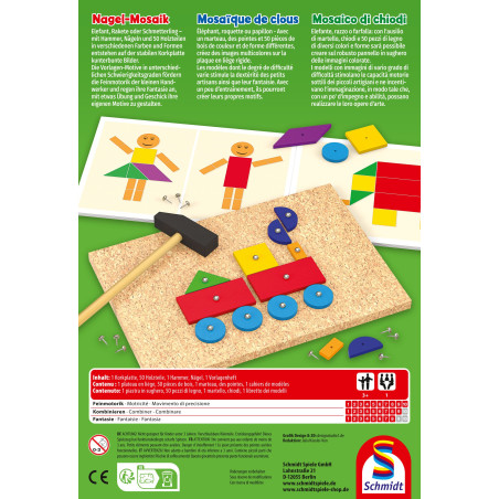 Schmidt Spiele Nagelmosaik für Kinder | Kreativspiel ab 3 Jahre