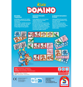 Schmidt Spiele Domino Kids – Tiermotive für Kinder | Ab 3 Jahren