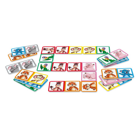 Schmidt Spiele Domino Kids – Tiermotive für Kinder | Ab 3 Jahren
