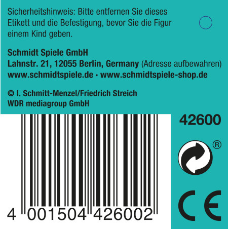 Schmidt Spiele Die Maus Ente Plüschfigur 12 cm – Beliebte Quietsch-Ente zum Knuddeln