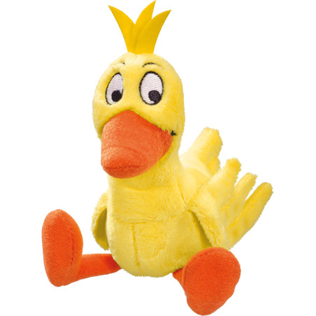 Schmidt Spiele Die Maus Ente Plüschfigur 12 cm – Beliebte Quietsch-Ente zum Knuddeln