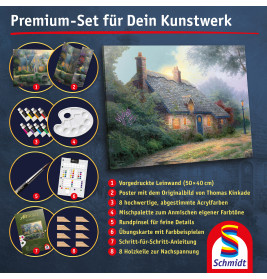 Selecta My ArtNoble Malset T. Kinkade Moonlight Cottage – Traumhaftes Kunstwerk selbst gestalten