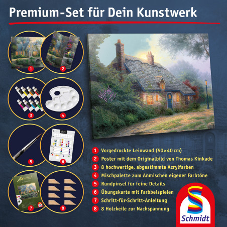 Selecta My ArtNoble Malset T. Kinkade Moonlight Cottage – Traumhaftes Kunstwerk selbst gestalten