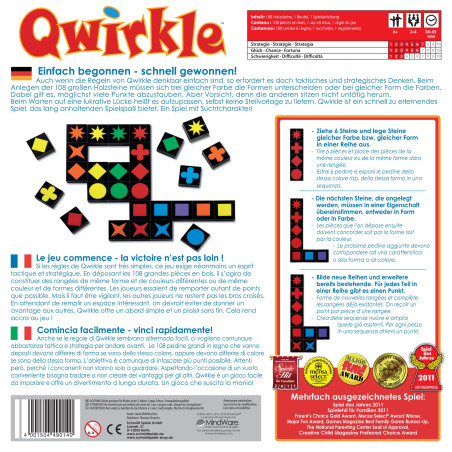 Qwirkle | Schmidt Spiele | Spiel des Jahres 2011 | Strategisches Brettspiel für die ganze Familie