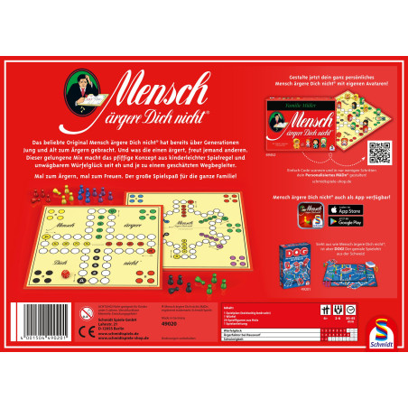 Mensch ärgere dich nicht Jubiläums-Ausgabe | Schmidt Spiele | Holzsteine