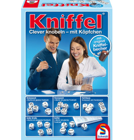Schmidt Spiele Kniffel Würfelspiel mit Lederwürfelbecher – Klassiker ab 8 Jahren