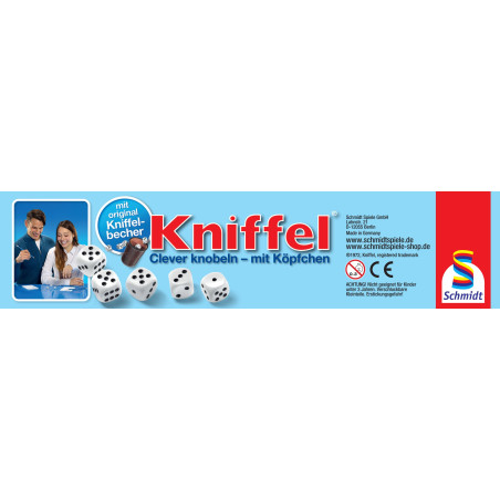 Schmidt Spiele Kniffel Würfelspiel mit Lederwürfelbecher – Klassiker ab 8 Jahren
