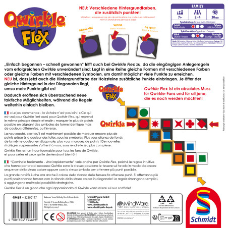 Selecta Qwirkle Flex – Innovatives Legespiel | Strategischer Familienspaß für 2-4 Spieler ab 6 Jahren