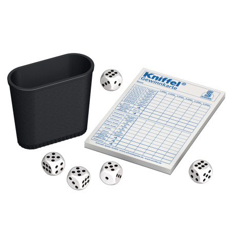 Schmidt Spiele Kniffel Mitbringspiel in der Metalldose – Würfelspiel für 2-8 Spieler ab 8 Jahren