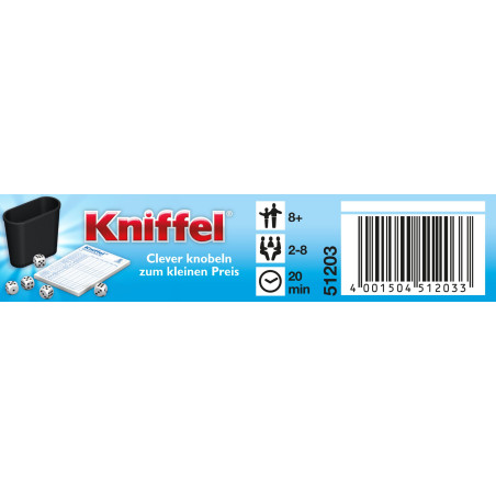 Schmidt Spiele Kniffel Mitbringspiel in der Metalldose – Würfelspiel für 2-8 Spieler ab 8 Jahren