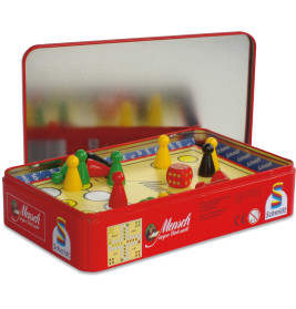 Schmidt Spiele Mensch ärgere Dich nicht Mitbringspiel Metalldose – Klassiker für 2-4 Spieler ab 6