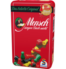 Schmidt Spiele Mensch ärgere Dich nicht Mitbringspiel Metalldose – Klassiker für 2-4 Spieler ab 6