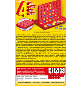 Schmidt Spiele Vier Mitbringspiel | Taktisches Duell in Metalldose | Für 2 Spieler ab 6