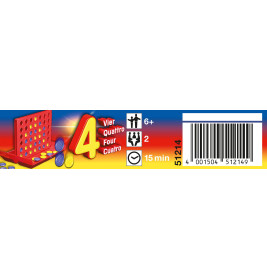 Schmidt Spiele Vier Mitbringspiel | Taktisches Duell in Metalldose | Für 2 Spieler ab 6