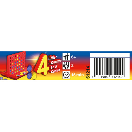 Schmidt Spiele Vier Mitbringspiel | Taktisches Duell in Metalldose | Für 2 Spieler ab 6