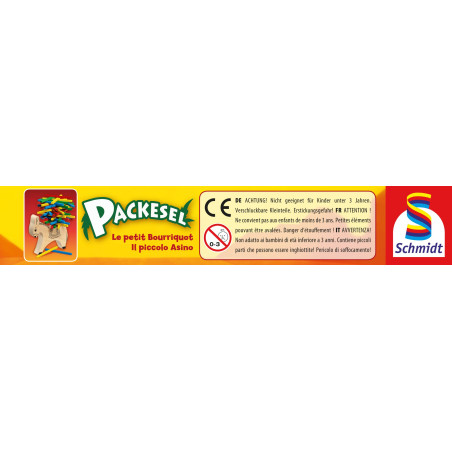 Schmidt Spiele Packesel Mitbringspiel 51235 | Geschicklichkeitsspiel in Metalldose ab 5 J.