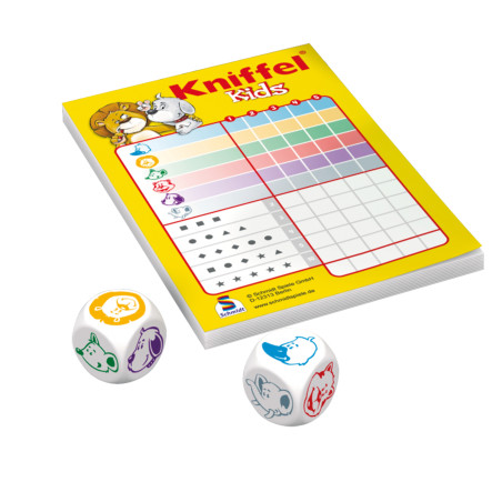 Schmidt Spiele Kniffel Kids Mitbringspiel 51245 | Tierwürfelspiel in Metalldose ab 5 J.