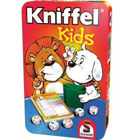Schmidt Spiele Kniffel Kids Mitbringspiel 51245 | Tierwürfelspiel in Metalldose ab 5 J.