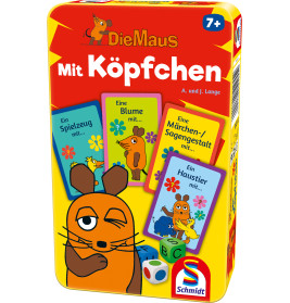 Schmidt Spiele Maus Mit Köpfchen – Pffiffiges Ratespiel in praktischer Metalldose