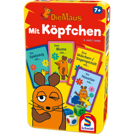 Schmidt Spiele Maus Mit Köpfchen – Pffiffiges Ratespiel in praktischer Metalldose