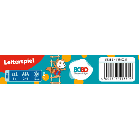 Selecta Leiterspiel Bobo Siebenschläfer – Klassisches Würfelspiel ab 3 Jahre