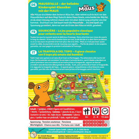 Schmidt Spiele Die Maus Mausefalle – Bring-Mich-Mit-Spiel in Metalldose | ab 4