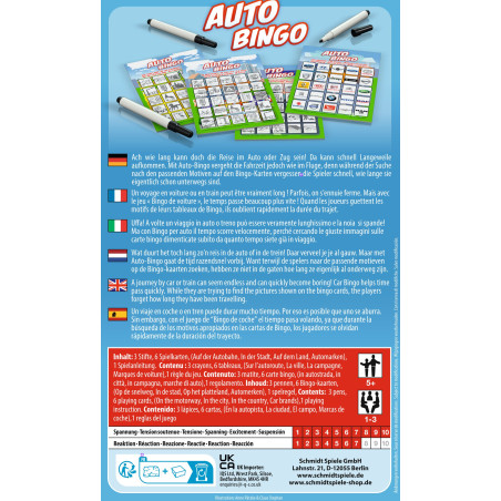 Schmidt Spiele Auto-Bingo – Bring-Mich-Mit-Spiel in der Metalldose für Autofahrten