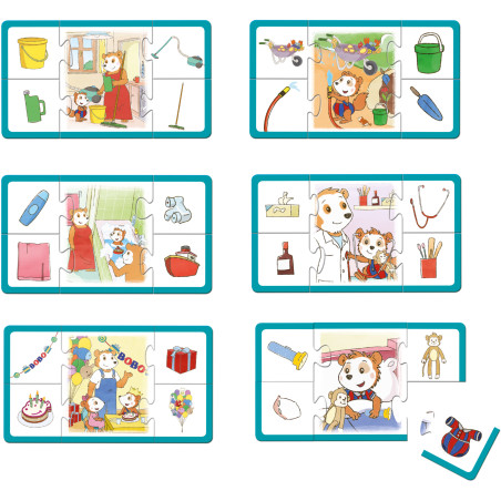 Schmidt Spiele Bobo Siebenschläfer: Was gehört wozu? – Mitbringspiel für Kinder ab 3