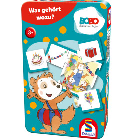 Schmidt Spiele Bobo Siebenschläfer: Was gehört wozu? – Mitbringspiel für Kinder ab 3