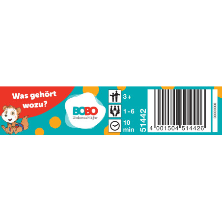 Schmidt Spiele Bobo Siebenschläfer: Was gehört wozu? – Mitbringspiel für Kinder ab 3