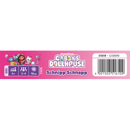 Gabby's Dollhouse Schnipp Schnapp Kartenspiel - Schmidt Spiele Lizenz für TV-Fans | Ab 4 J.