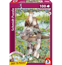 Selecta Puzzle 'Otterfamilie' – 100 Teile Puzzlespaß für Kinder