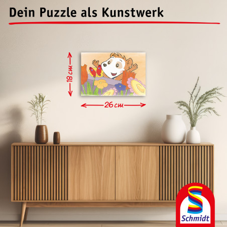 Selecta Puzzle-Box Bobo Siebenschläfer – 4 Kinderpuzzles (2x26, 2x48 Teile) ab 3 Jahre