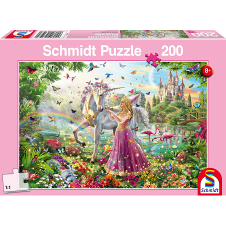 Schmidt Spiele Kinderpuzzle 'Schöne Fee im Zauberwald' – 200 Teile für magische Stunden