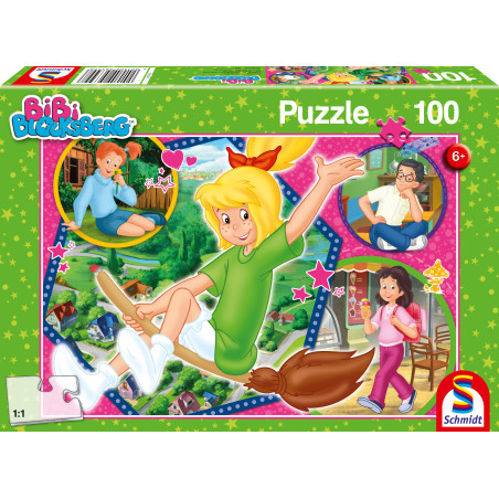 Schmidt Spiele Puzzle Bibi Blocksberg Hex-Hex 100 Teile – Magischer Puzzlespaß für kleine Hexenfans