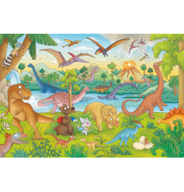 Schmidt Spiele Puzzle Mauseschlau & Bärenstark Urzeit | 60 Teile, ab 5 Jahren, EAN 4001504564117