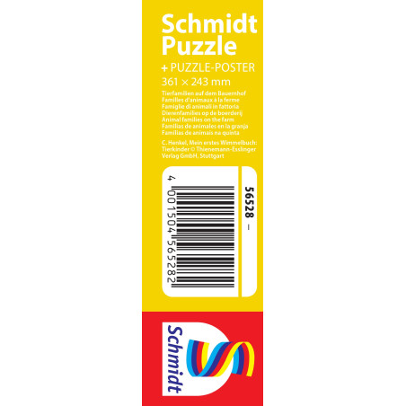 Schmidt Spiele Puzzle Tierkinder auf dem Bauernhof 100 T. | Nachhaltige Graspappe