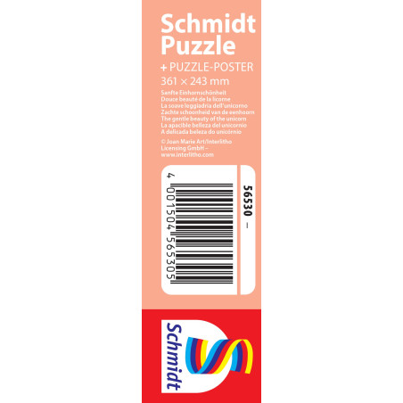Schmidt Spiele Einhorn Puzzle – Sanfte Einhornschönheit | 100 T. (NATPAX Graspappe) (4001504565305)