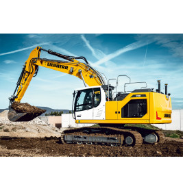 Schmidt Spiele Kinderpuzzle Liebherr Raupenbagger R928 – 100 Teile ab 6 Jahre
