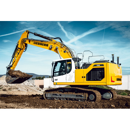 Schmidt Spiele Kinderpuzzle Liebherr Raupenbagger R928 – 100 Teile ab 6 Jahre