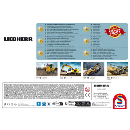 Schmidt Spiele Kinderpuzzle Liebherr Raupenbagger R928 – 100 Teile ab 6 Jahre