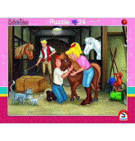 Schmidt Spiele Bibi und Tina Rahmenpuzzle Set – 24 & 40 Teile für Fans ab 3 Jahren