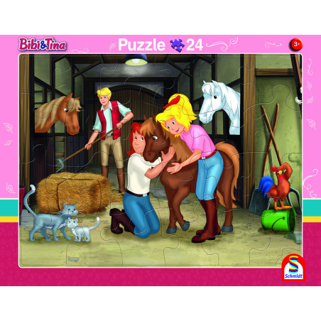 Schmidt Spiele Bibi und Tina Rahmenpuzzle Set – 24 & 40 Teile für Fans ab 3 Jahren