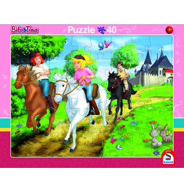Schmidt Spiele Bibi und Tina Rahmenpuzzle Set – 24 & 40 Teile für Fans ab 3 Jahren