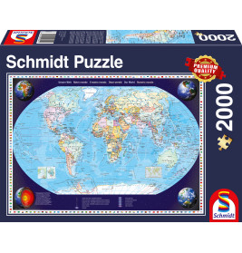 Schmidt Spiele Puzzle Unsere Welt – Politische Weltkarte 2000 Teile