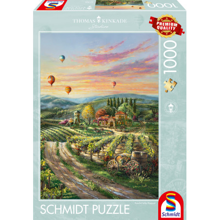 Schmidt Spiele Thomas Kinkade Puzzle | Peaceful Valley Vineyard | 1000 Teile